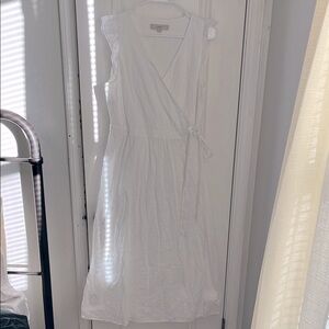 Loft White Wrap Dress